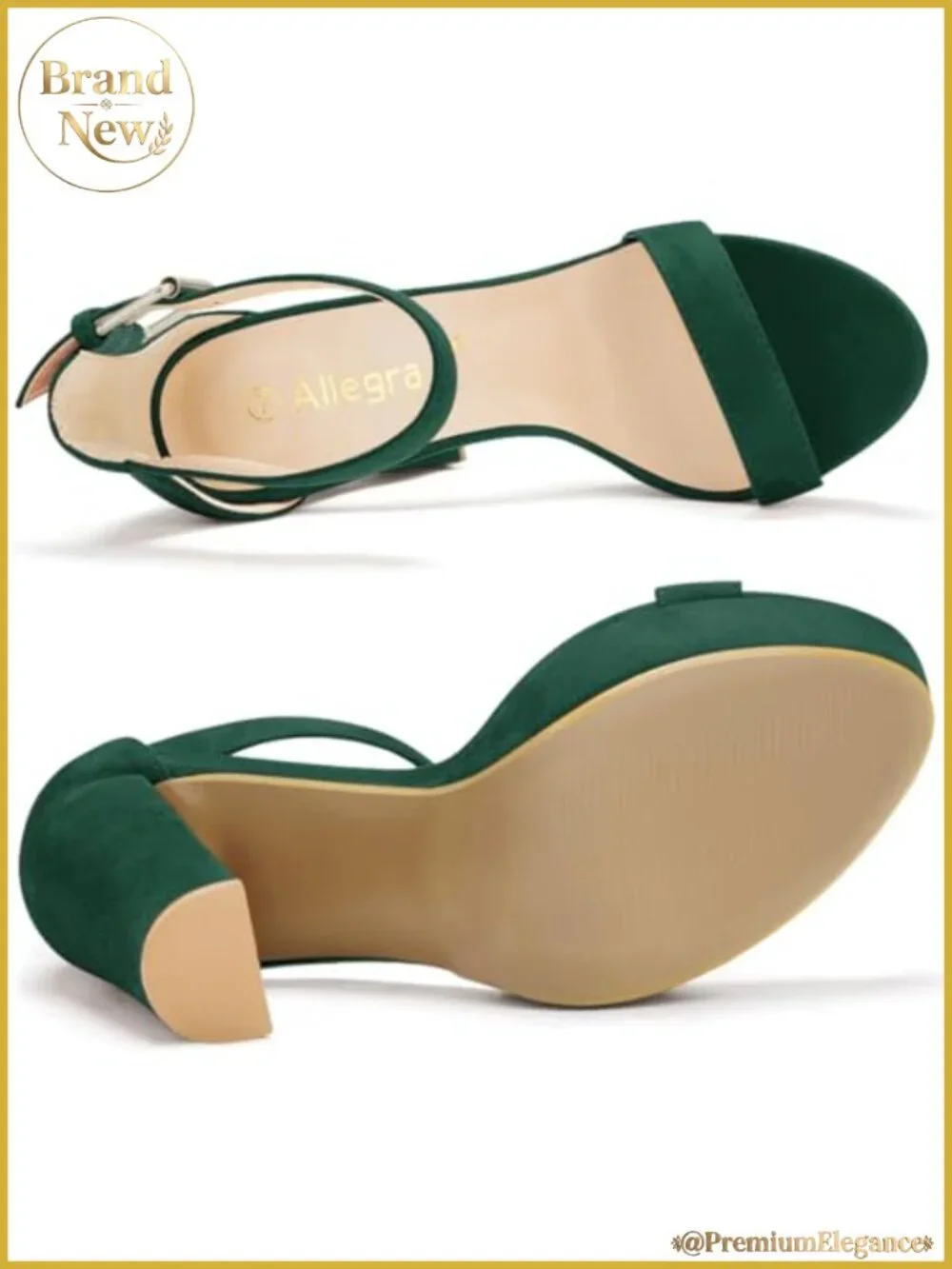 Faux Suede Platform Chunky High Heel Ankle Strap Sandals